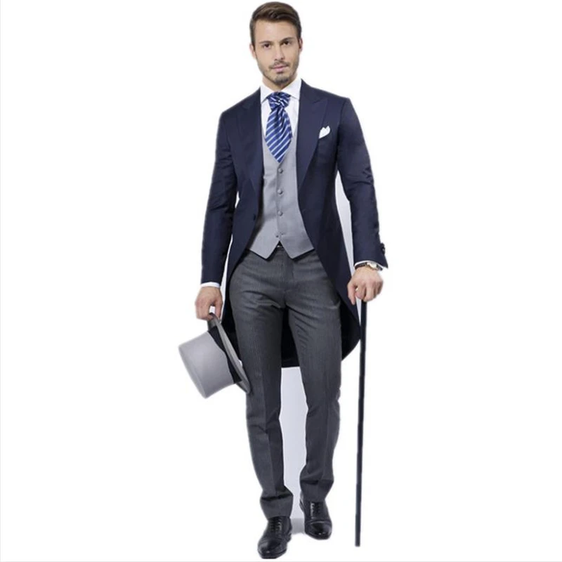 

(Куртки + жилет + брюки) Новые мужские Костюмы приталенные смокинги для жениха модное Деловое платье для жениха Мужские свадебные костюмы Блейзер на заказ