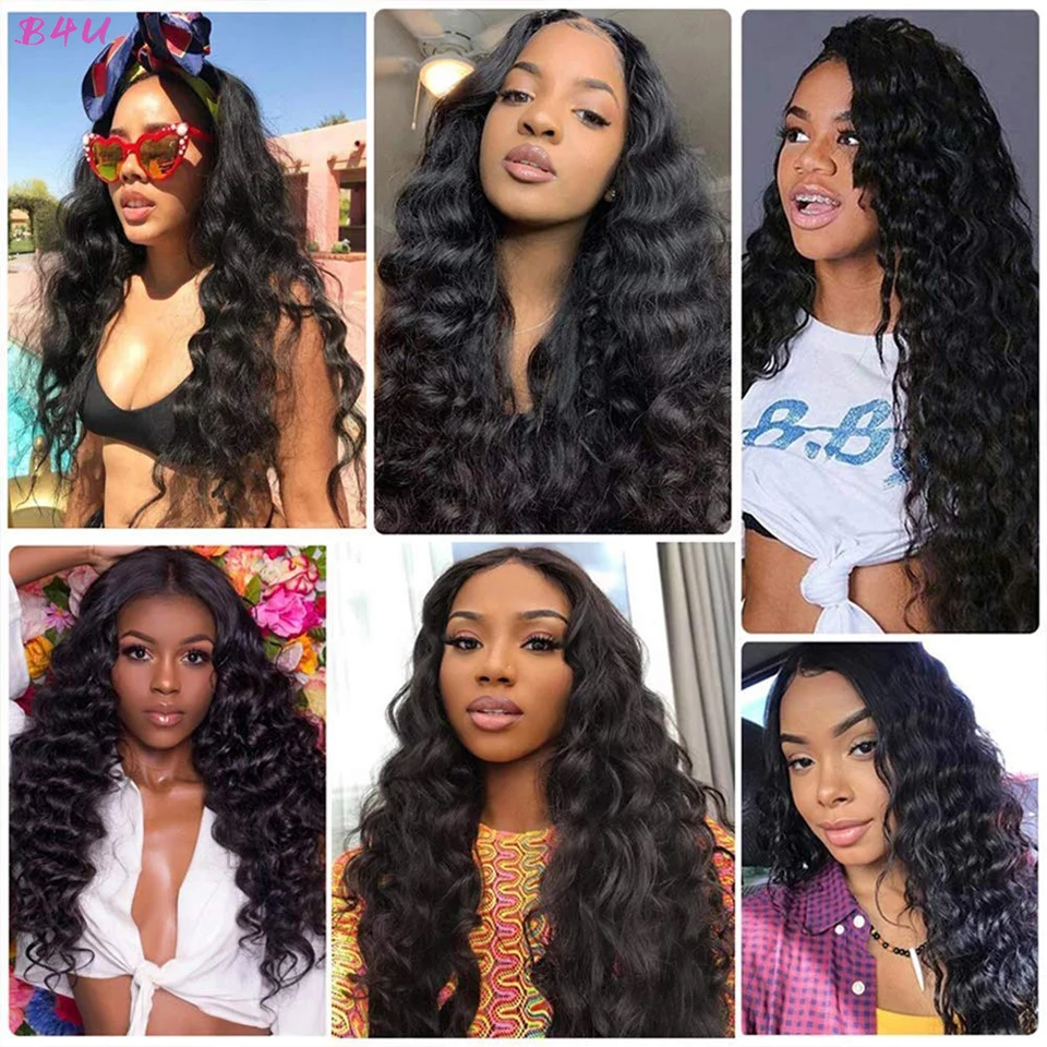 Loose Deep Wave Lace Front Wig Brazilian Human Hair Lace Closure Wig 13x4 Lace Frontal Wigs Pre Plucked Hairline Curly Remy Wig