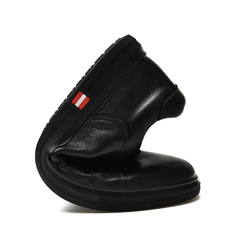 Beli Sepatu Kasual Pria Asli Sepatu Flat Musim Gugur Untuk Pria Sepatu Jalan Hitam Kulit Asli Sepatu Merek Pria Nyaman