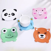 cute cartoon animal placemat soft rubber coaster insulation pad non slip coffee drink cup mat office supplies desk accessories