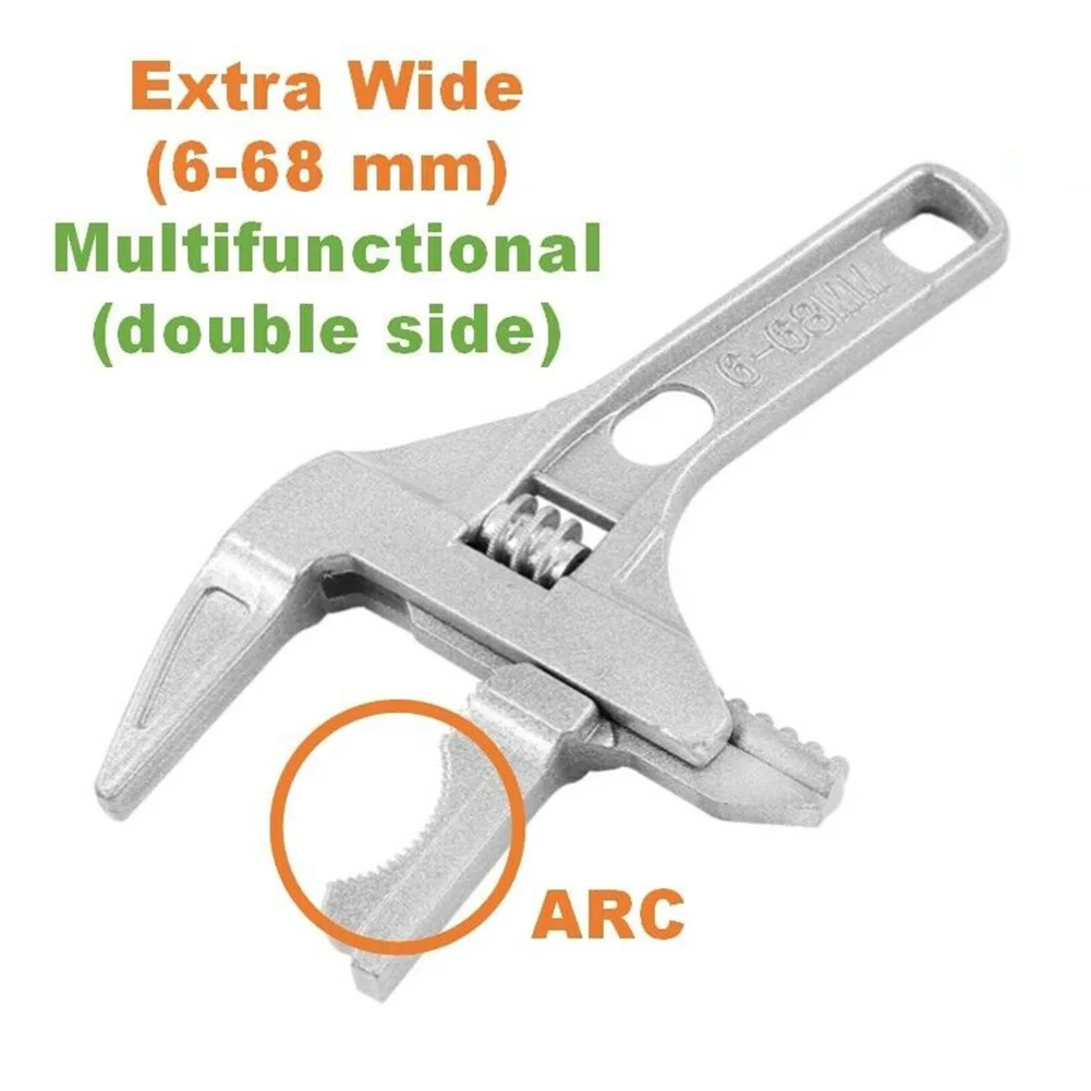 

Adjustable Wrench Wide Multifunctional Plumber Dismounting Installing Aluminium Alloy