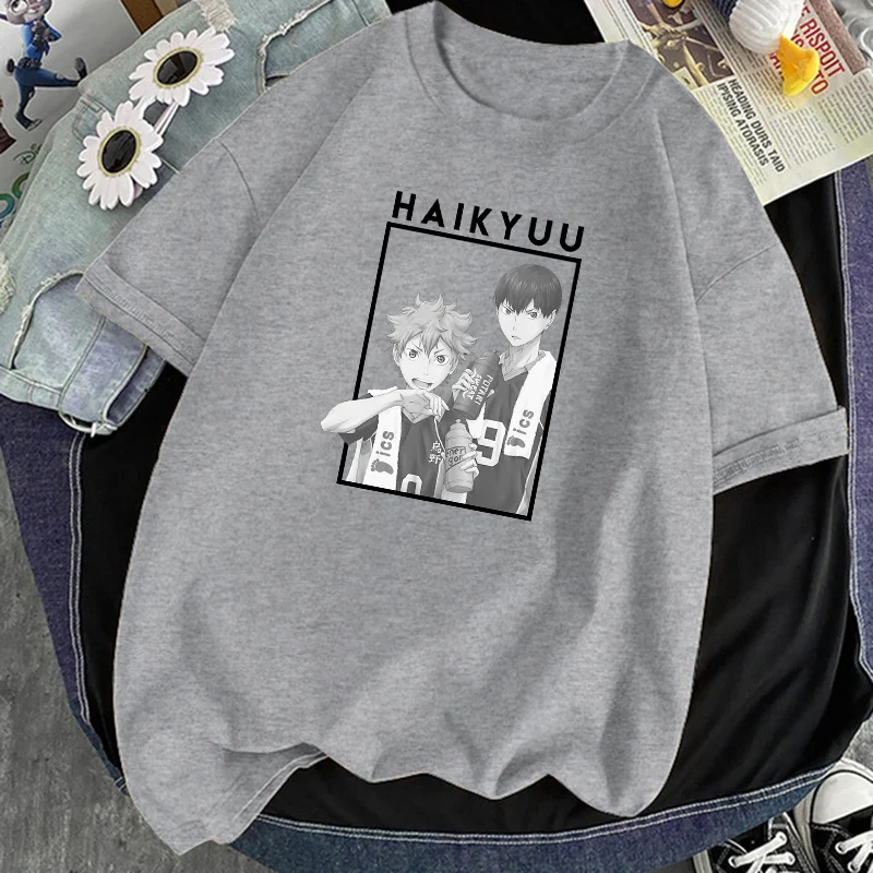 

Haikyuu аниме кагеяма тобио Мужская футболка хип-хоп плюс повседневная черная футболка с коротким рукавом модная мягкая с круглым вырезом Camiseta...