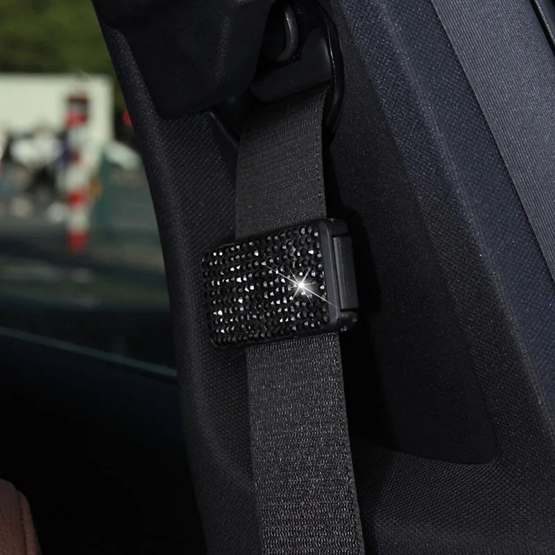 Universal Car Safety Belt Clip Vehicle Adjustable Seat Belts Holder Stopper Buckle Clamp Rhinestone Adjuster Clips | Автомобили и