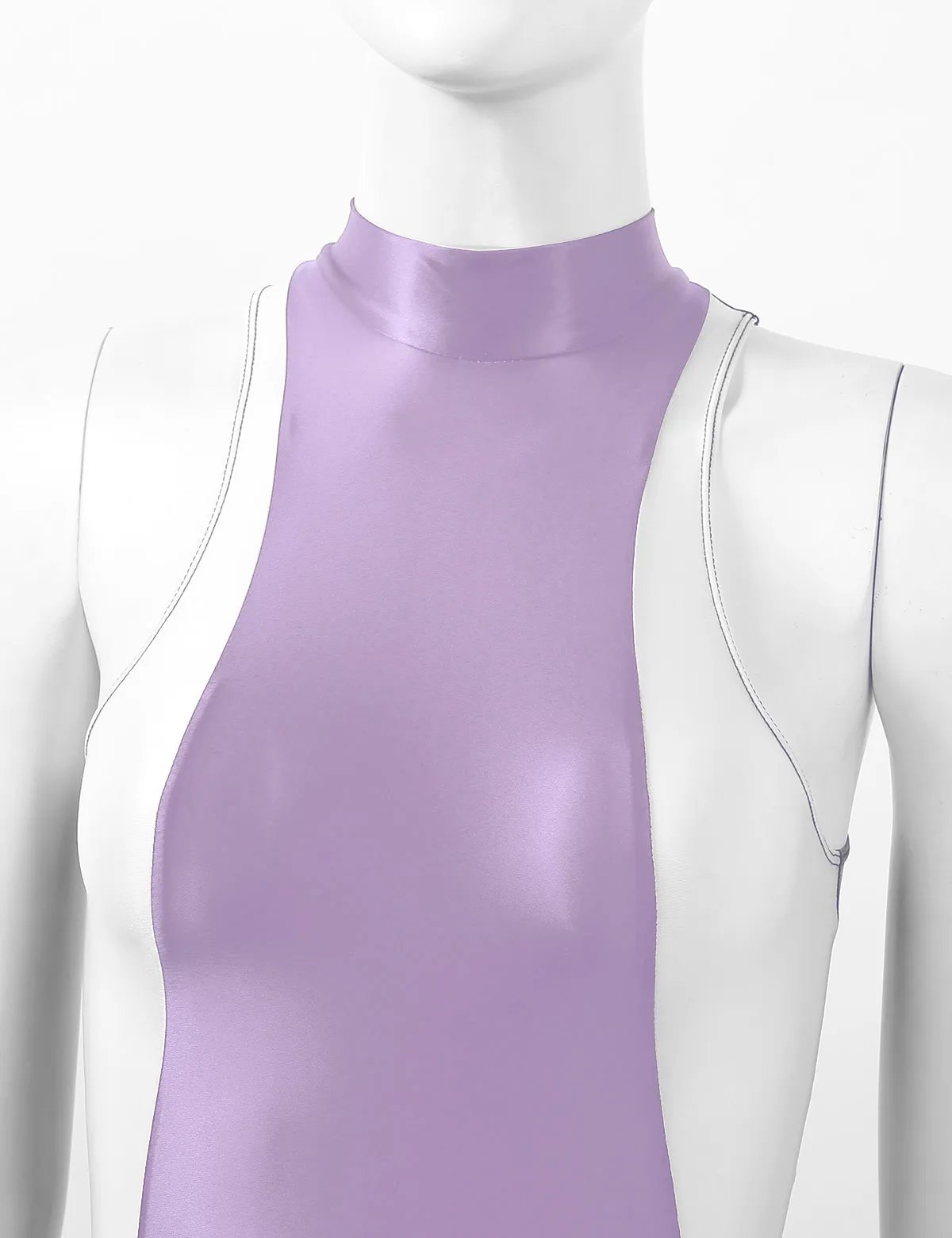 

Hot Womens One-piece Swimsuit Bathing Suit Smooth Silky Bodycon Lingerie Bodysuit Clubwear Sleeveless High Cut Leotard Nightwear