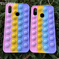 relieve stress bubble silicon case for huawei y9 prime 2019 p smart z 2021 y6p y7p y7a p30 pro p40 lite nova 5t soft phone cover