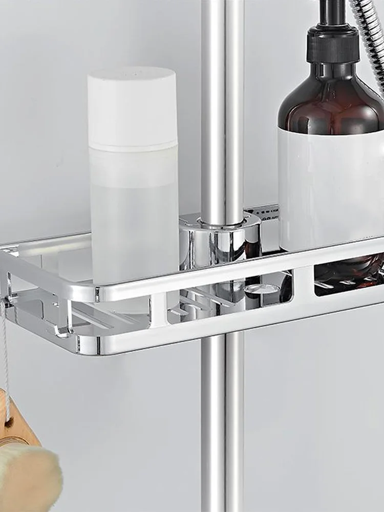 Поднос для ванной комнаты полки душа сливные стойки подъемный стержень без