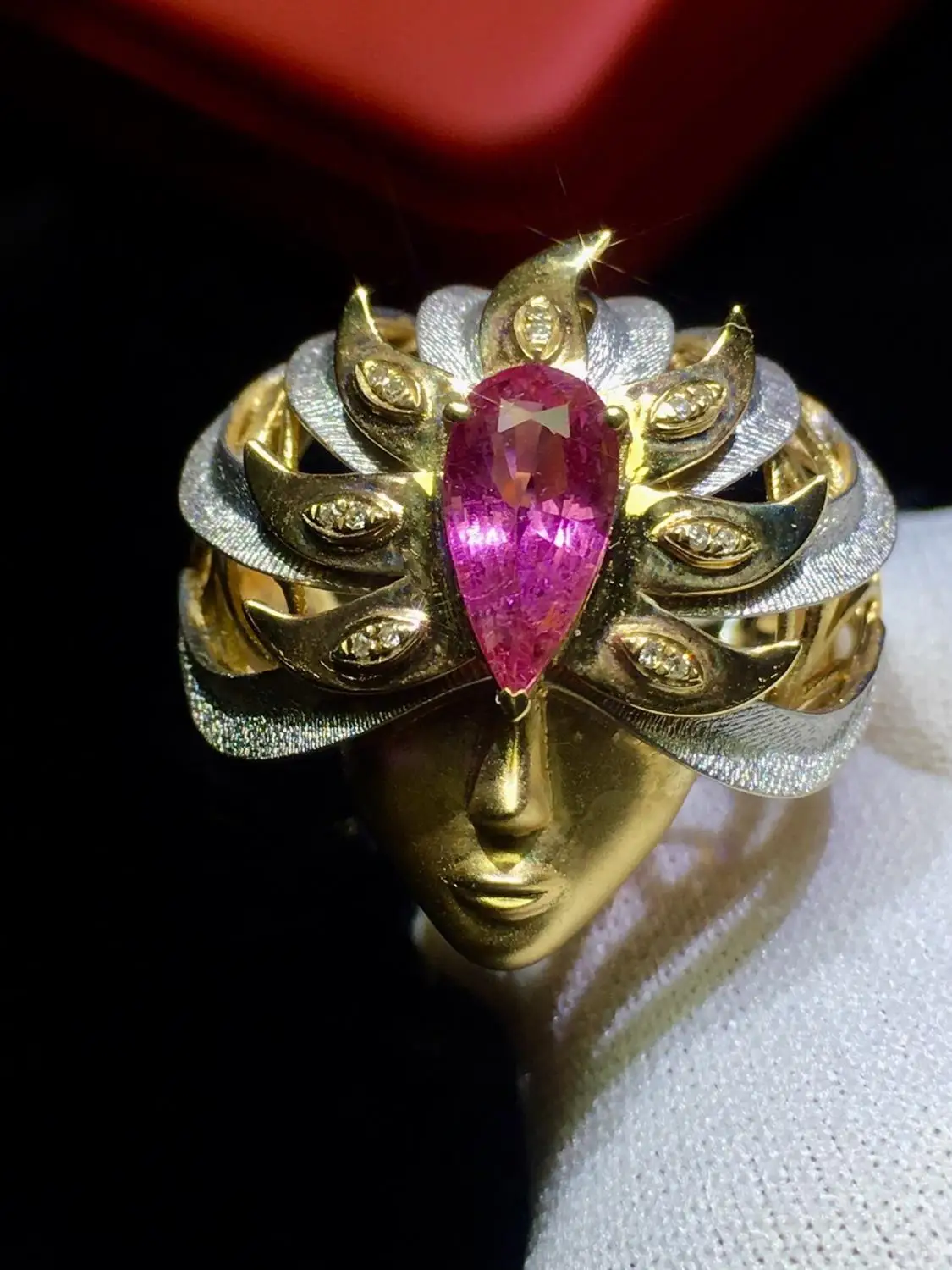 Изысканные ювелирные изделия Настоящее золото 18 К 100% натуральный ненагреваемый