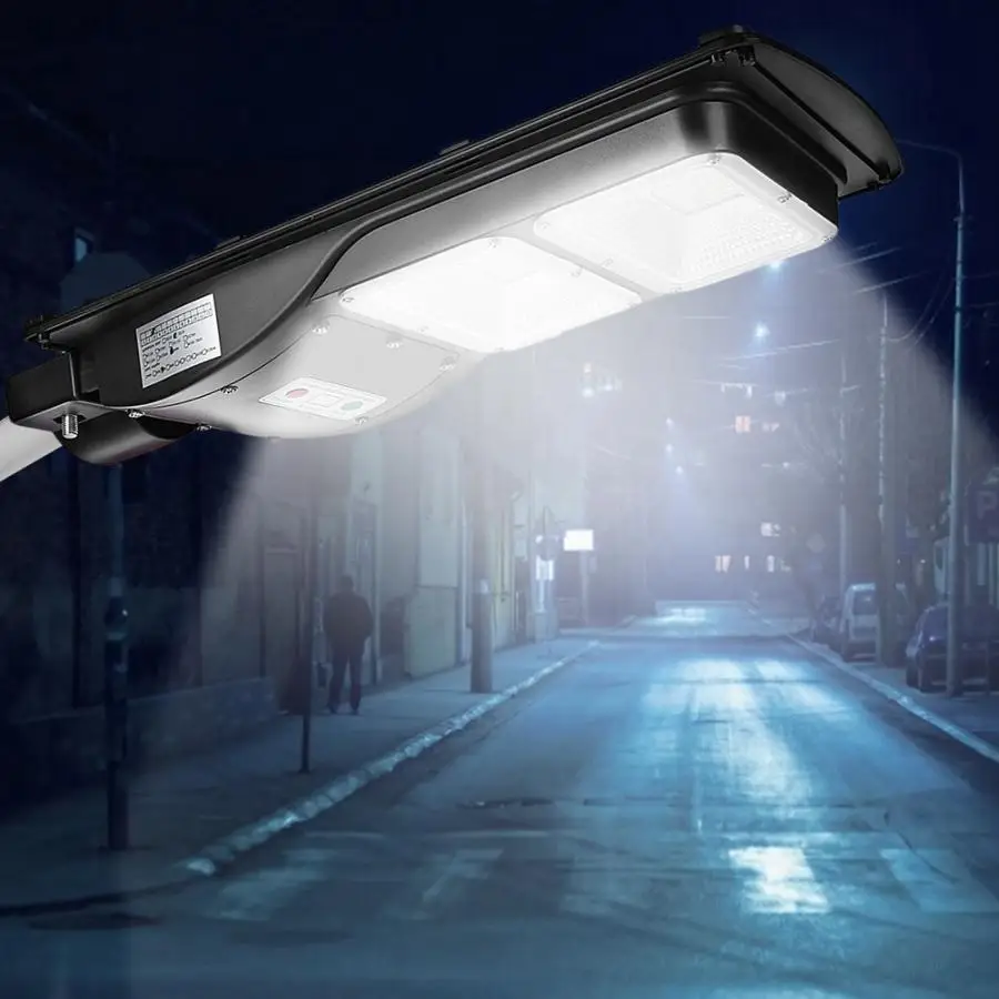 Солнечный 60 Вт 120LED настенный светильник с датчиком бра пультом дистанционного