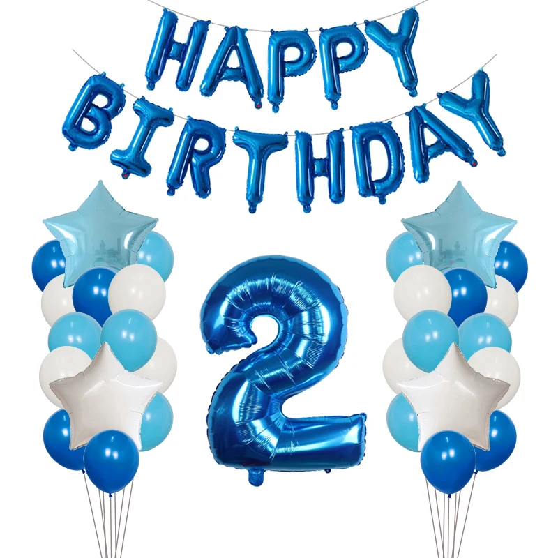 42 шт./лот 30 дюймов с принтом цифры воздушные шары из фольги для дня рождения