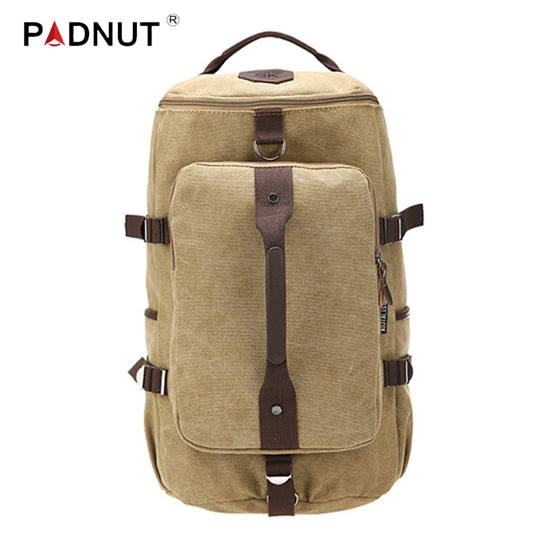 Холщовый Рюкзак в винтажном стиле для мужчин Мужская модная Водонепроницаемая