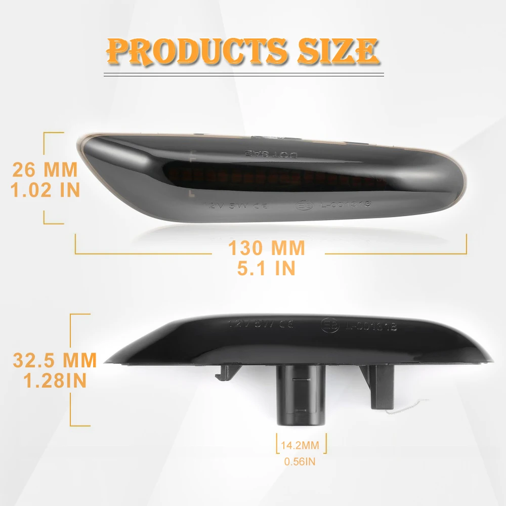 2x последовательный мигающий светодиодный боковой указатель поворота для BMW F10 X1