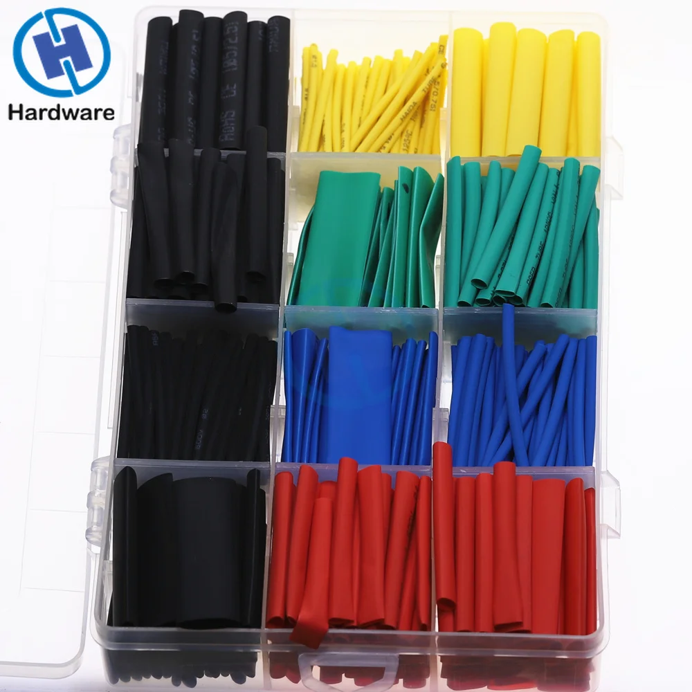 530 шт. термоусадочные трубки разнообразные полиолефиновые Соотношение 2:1 |