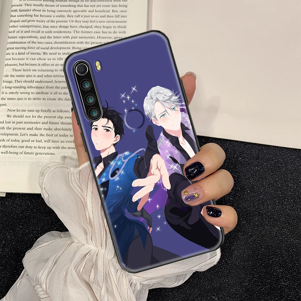 

Anime Yuri on Ice Phone case For Xiaomi Redmi Note 7 7A 8 8T 9 9A 9S 10 K30 Pro Ultra black 3D Etui painting hoesjes luxury
