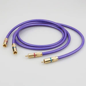 high quality pair van den hul mc silver it 65 rca audio interconnect cable with gold plated rca plug free global shipping