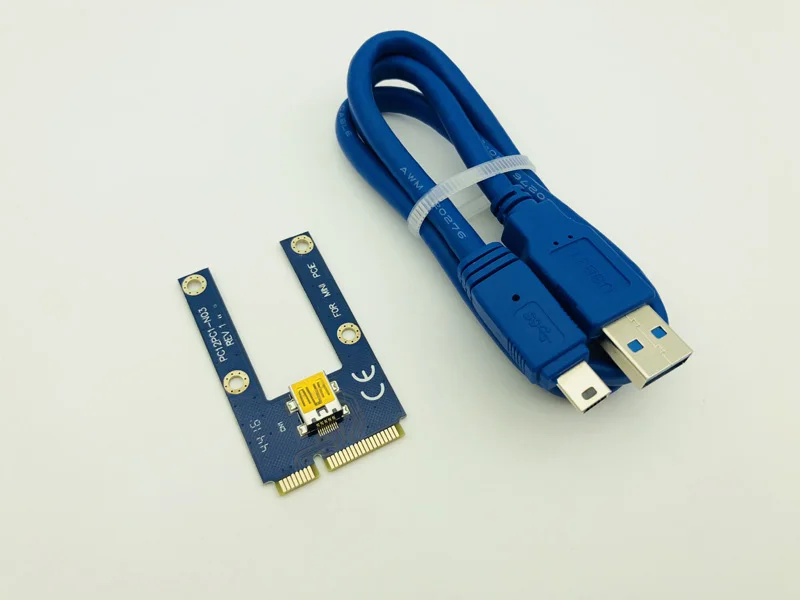60 см USB 3,0 Mini PCI-E к PCI Express стойка pci Express 16x удлинитель Райзер карта адаптер SATA к 6Pin кабель питания для Майнинг Биткойн