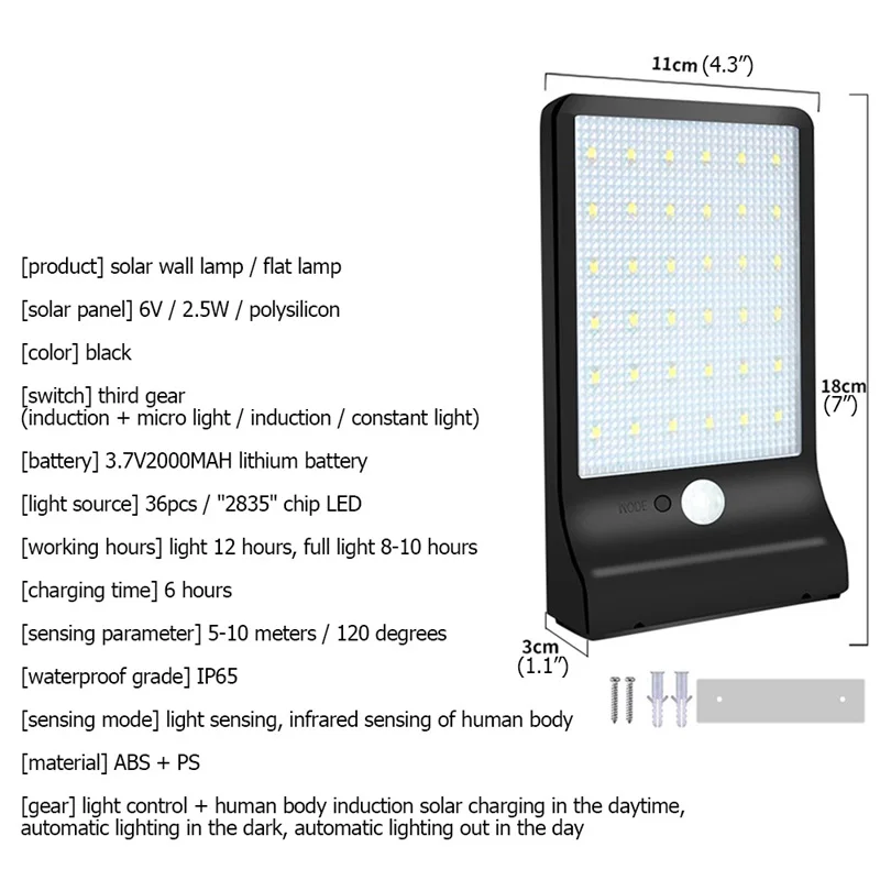 Уличные настенные лампы OUFULA на солнечной батарее водонепроницаемый садовый