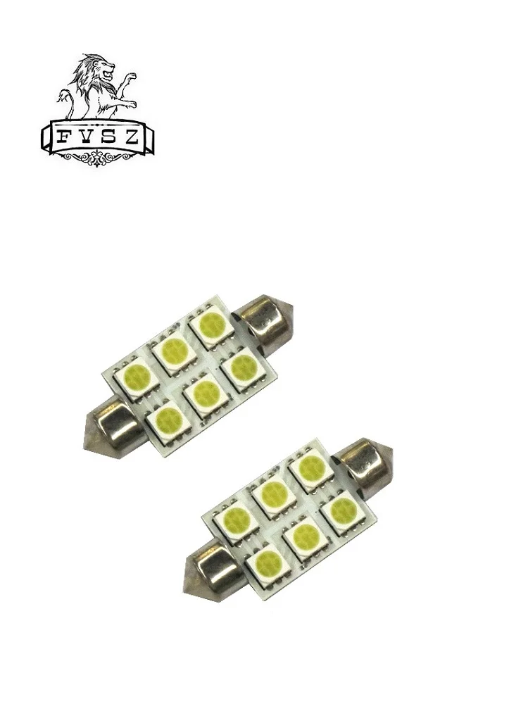 1 шт. Festoon 39mm C5W светодиодный C10W интерьер автомобиля светильник s 5050 6 SMD авто