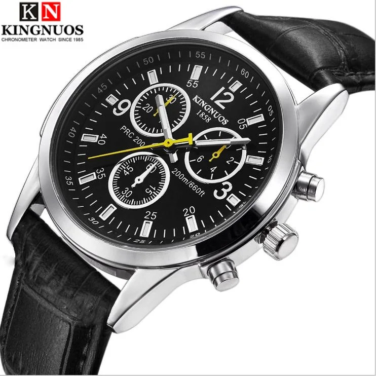 Мужские наручные часы Saat Hodinky роскошные брендовые кожаные водонепроницаемые