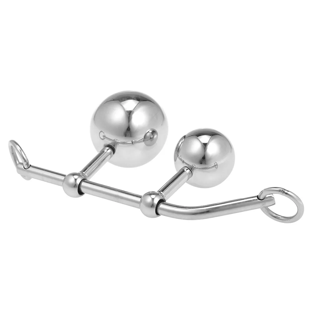 Женский анальный Вагина двойные шарики заглушка в стальной целомудрия мяч