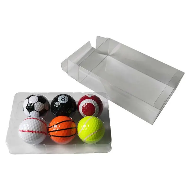 

6Pcs Golf Balls Strong Resilience Force Sports Practice Toys Basketball Football 24BD
