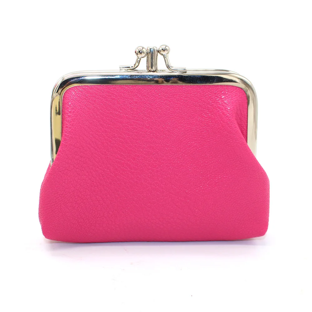

Candy Color Double Layer Coin Purse Women Girls Colorful Simple PU Buckle Wallet Lipstick Portable Money Purse Pocket Bag New