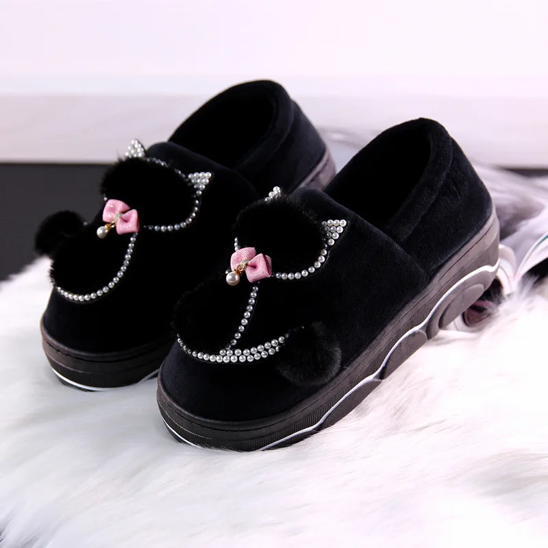 Женские домашние тапочки с перламутровыми вставками на платформе|Тапочки| |