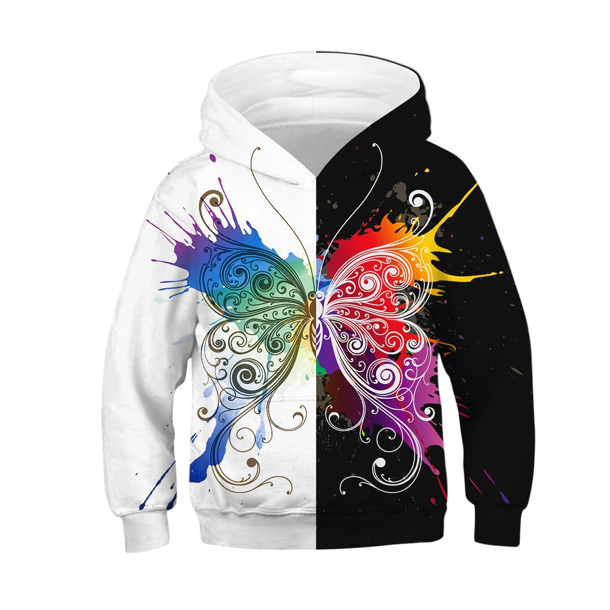 

20213D printed fashion casual men's children's hooded sweater