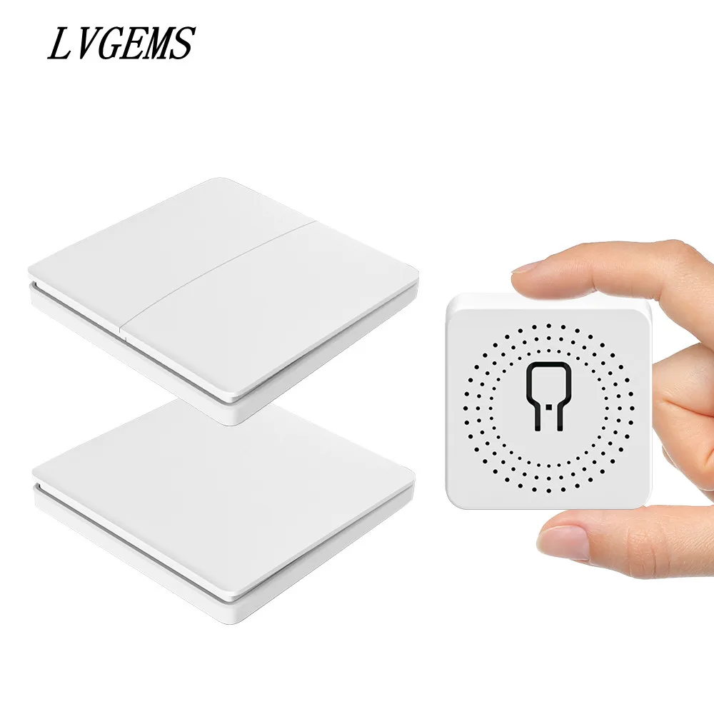 Беспроводной Выключатель RF433 настенная панель с нажимной кнопкой не требует