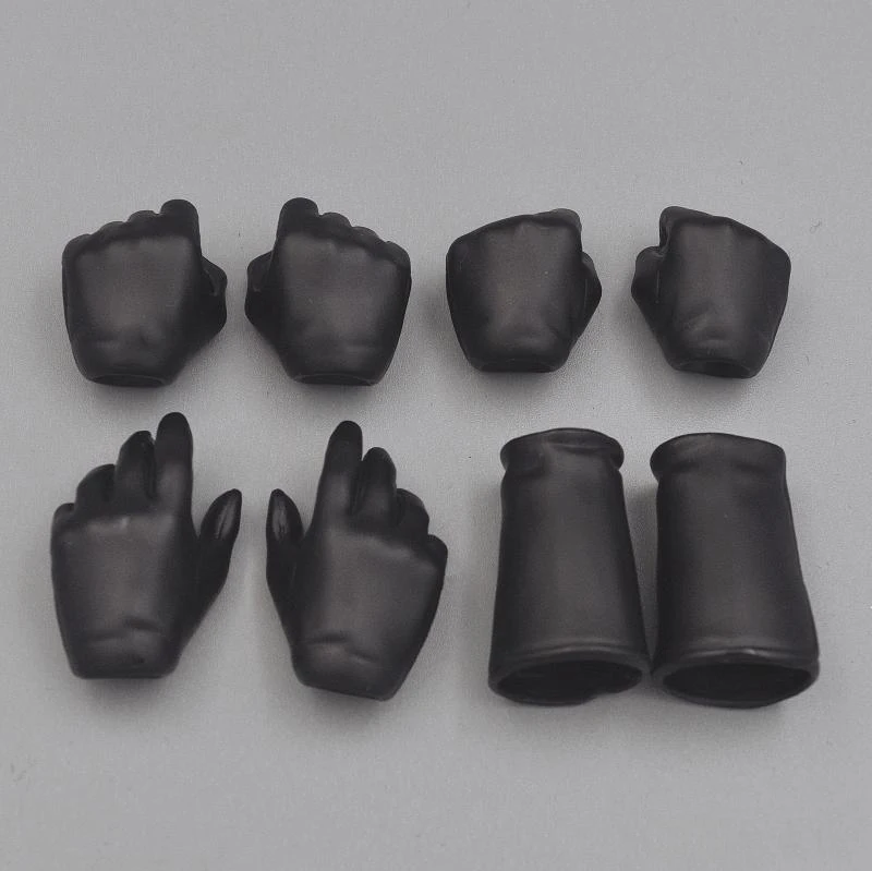 

In Stock Medicom RAH 1/6th Soldier Trend Super Kill Haibian King Black Wristband Sword Glove Hand Model 8PCS/SET For Doll Figure