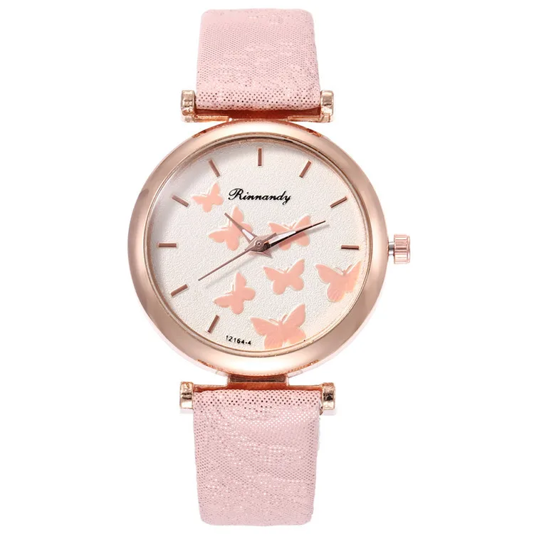 Роскошные женские часы для девушек новые модные маленькие кварцевые с тиснеными