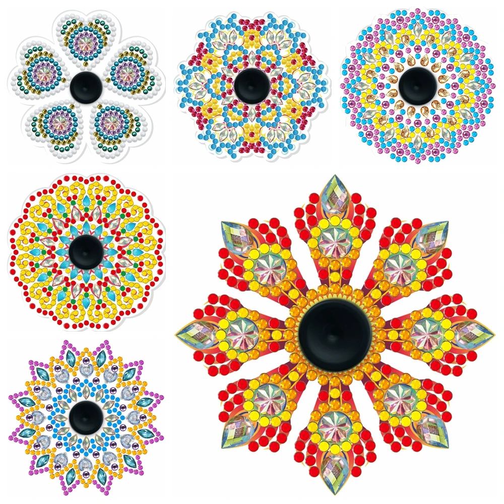 

Diamond Painting Fingertip Spinner DIY Mosaic Diamond Embroidery Spinning Rhinestone Art Top Craft Toy Gifts
