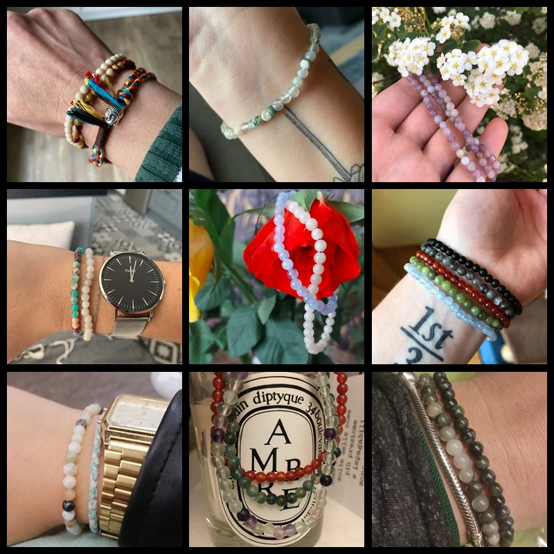 4 мм минимализм ручной работы женский розовый красный красочный натуральный