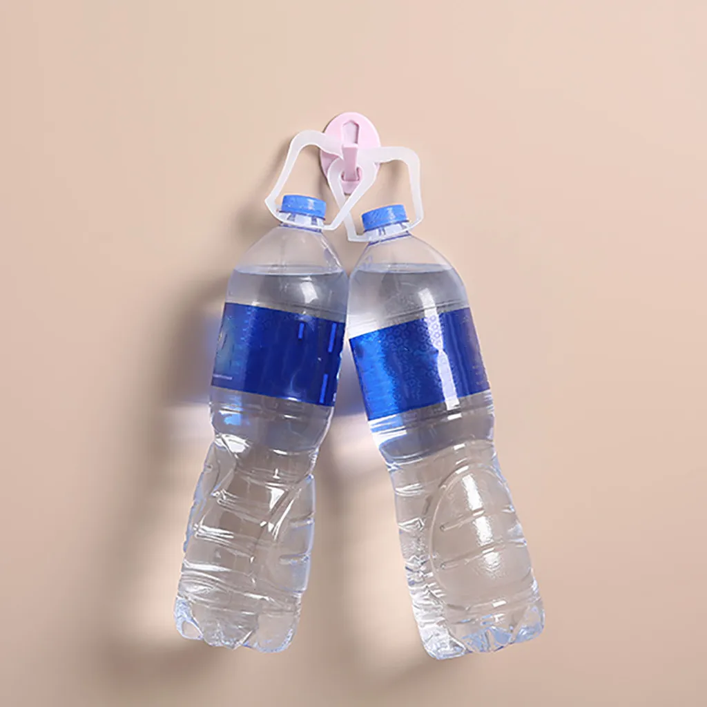 Крепкая прозрачная настенная вешалка на присоске без пробивания отверстий для