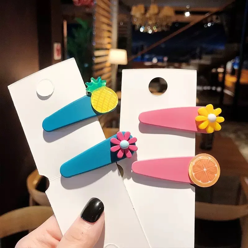 2 шт./компл. Детские с рисунком фруктов для девочек принцессы блестками блестящие