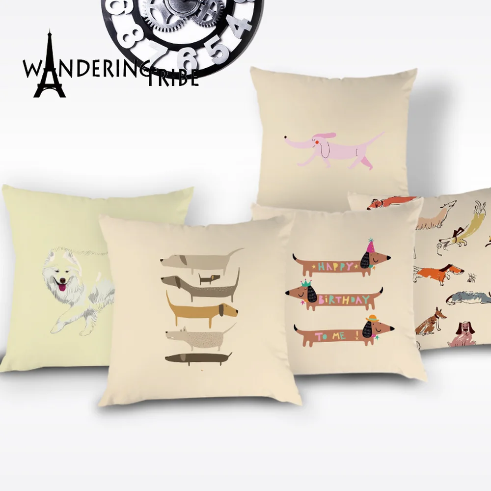 Милый Чехол на подушку для таксы собаки милые животные наволочки подушки 45x45