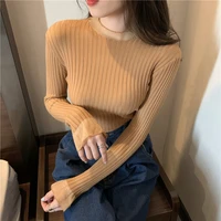 shintimes lace mesh striped sweater women korean fashion autumn long sleeve 2020 new knitted pullovers woman clothes pull femme