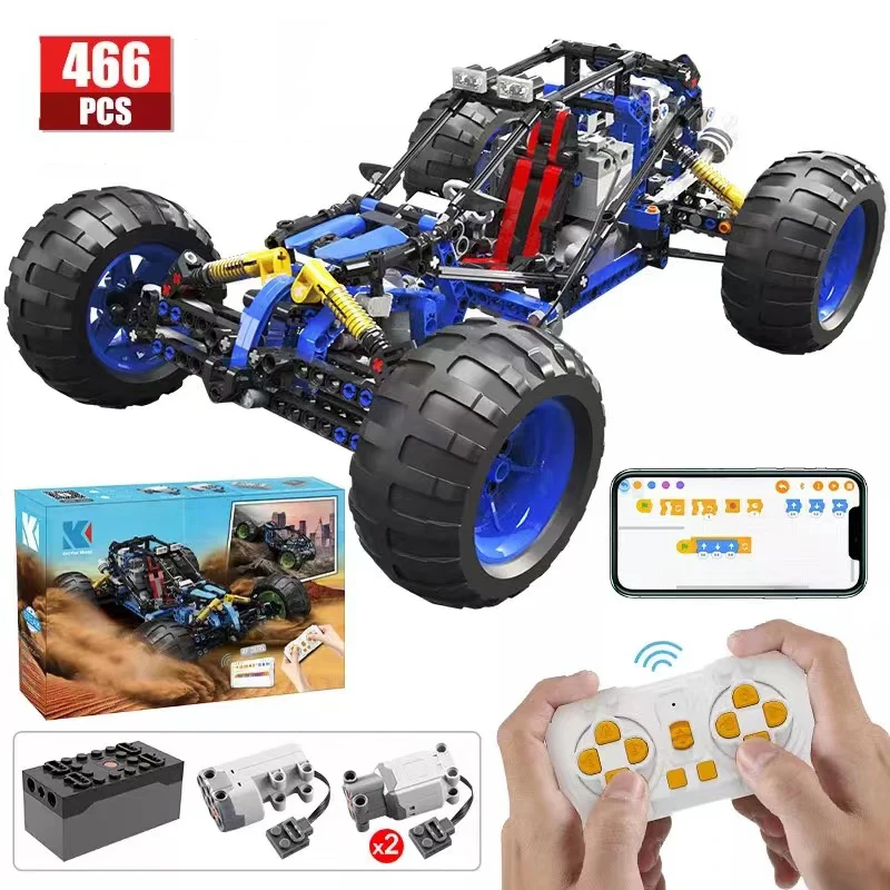 

2022 New APP Programming Remote Control Vehicle Truck MOC RC Off-Road Racing Car Buggy Building Block Bricks Toys New Year Gifts