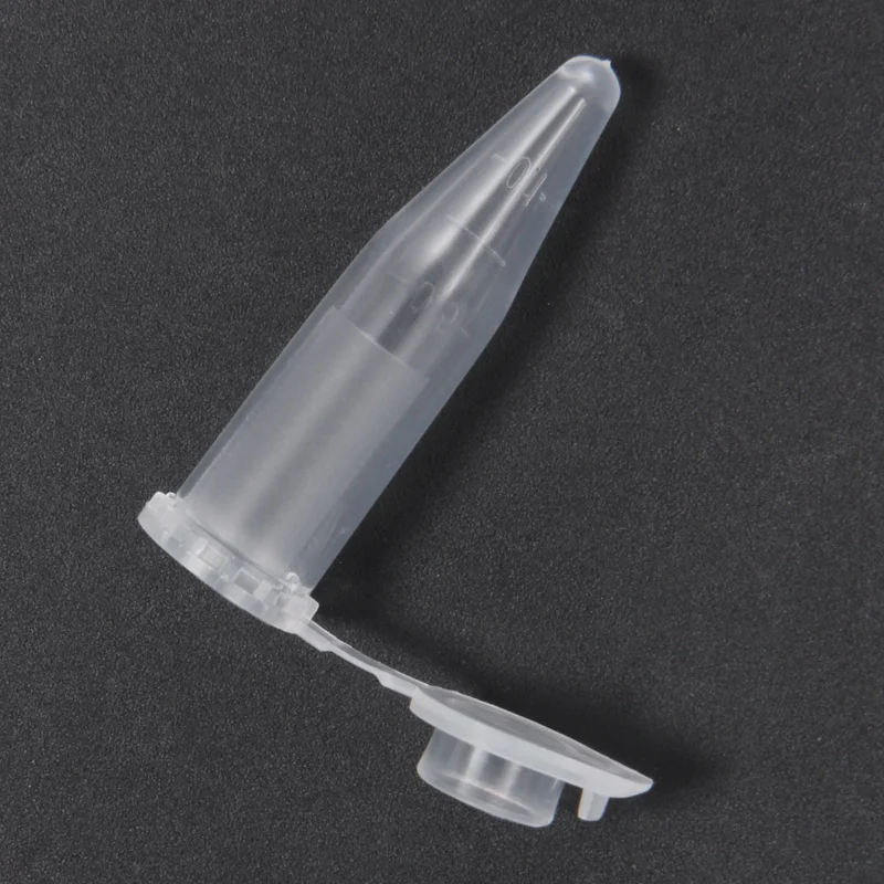 

100PCS 1.5ml Lab Mini Plastic Test Tube Centrifuge Vial Snap Cap 42x11mm Clear