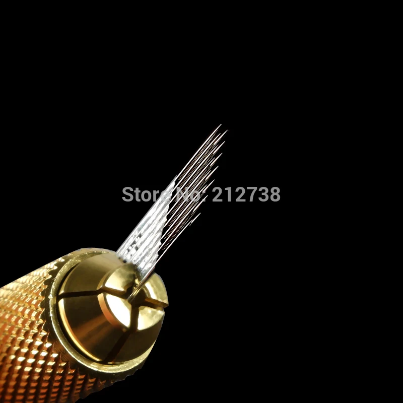 Высокое качество 100 шт 15 контактов 2 ряда для перманентного макияжа бровей Тату