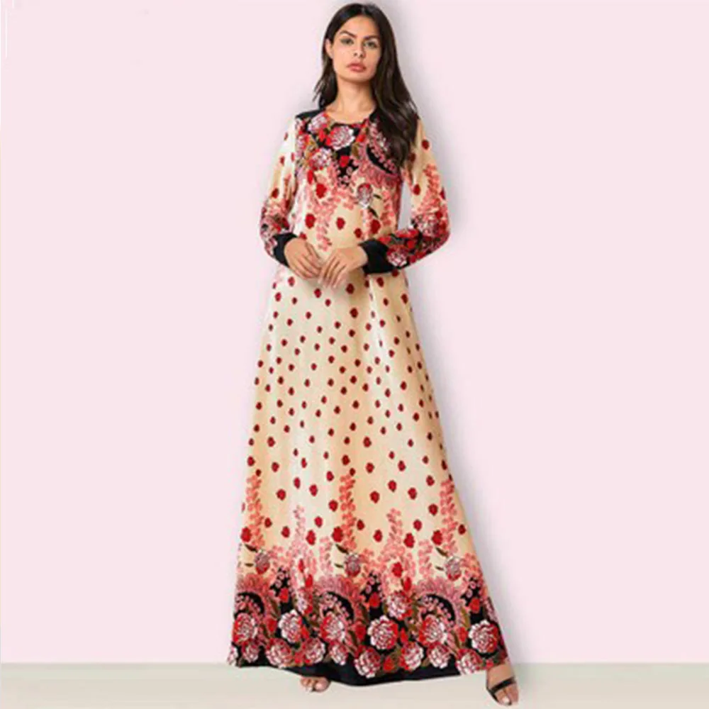 Модное женское золотое бархатное платье Abaya мусульманское Повседневное в Дубае