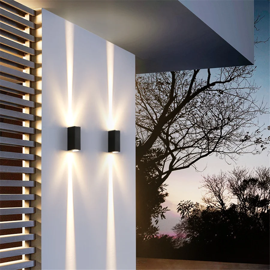 

6W Outdoor Up Down Narrow Beam LED Wall Lamps Waterproof Porch Light LED Spotlight Garden Corridor Villa Front Door Wall Light