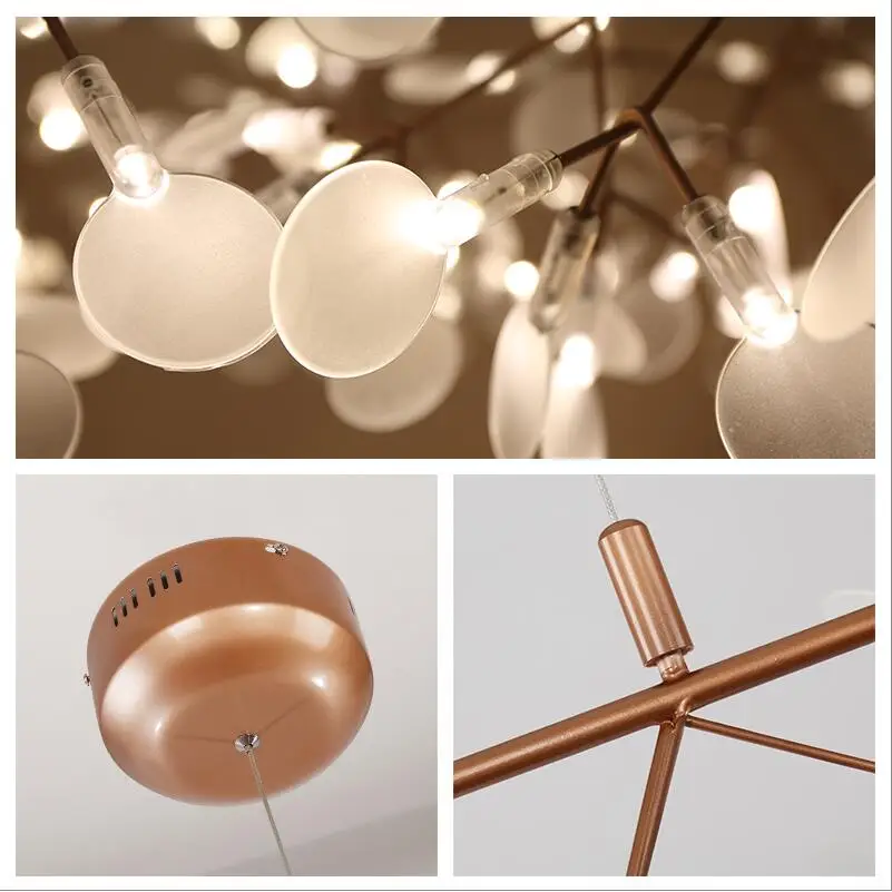 

Creative Art Designer LED Chandelier Luxury Tree Leaf Modern Pendant Lamps Deco Chandeliers For Dining Living Room Home Bedroom