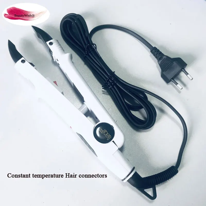 

5set Constant Hair Connectors L611 Flat Nail Tip Hair Extension Iron Black Fusion Heat Connector Wand 5g Italian Keratin Glue