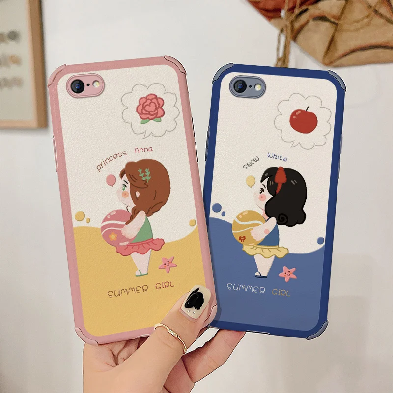 

Swimming Girl Phone Case For iPhone 6 6S 6SPlus 6Plus Plus Liquid Silicone Cover