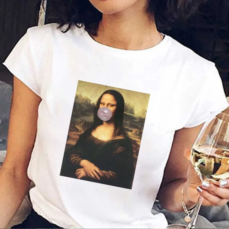 Женская футболка с короткими рукавами Винтажная принтом в стиле Харадзюку