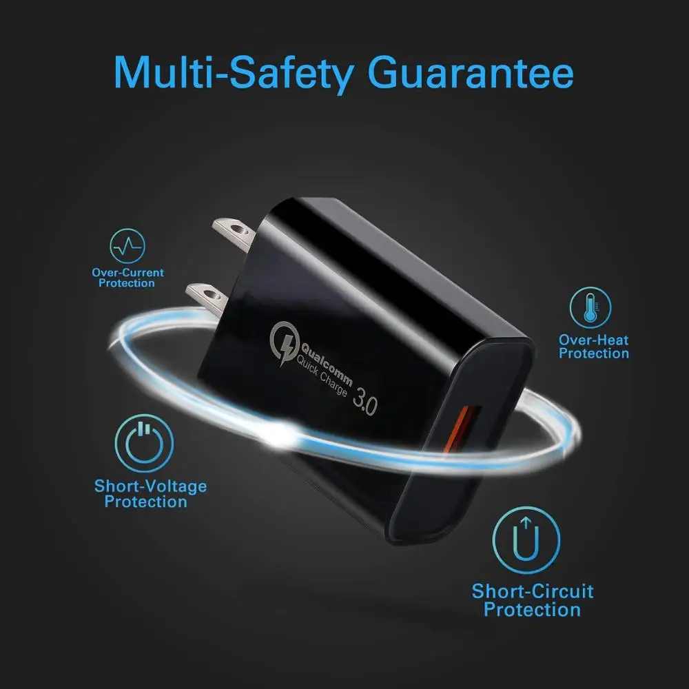 

USB Power Adapter For Huawei Xiaomi HTC Sony Samsung Fast Charger 18W Quick Charge QC3.0 USB Plug EU US AU Wall Mobile Charger