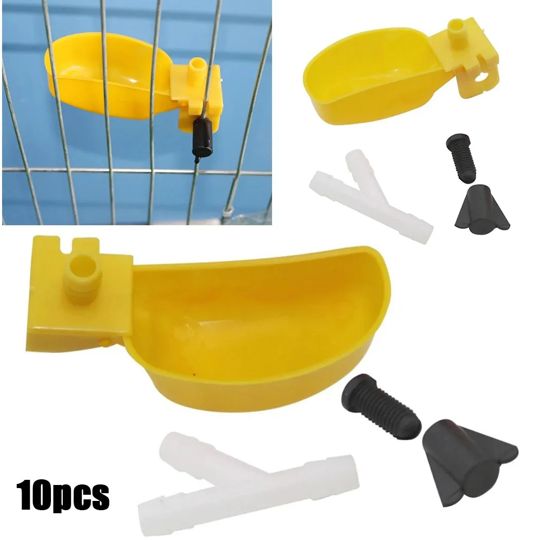

10pcs Practical Bird Quail Drinker Cup Feeder Automatic Drinking Bowl Suspension Pet Bee Parrot Bird Small Animal Fast Shipping