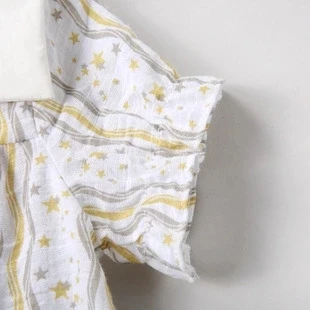 

Children's short-sleeved romper with wave pattern printed 100% cotton comfort rompers