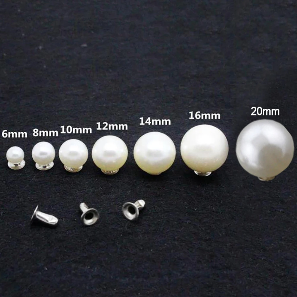 

1pcs 2021 Fashion Hand-press DIY Pearl Rivets Craft Cap Pearl Knitting Hat Uppers Clothes Bridal veil Decoration Garment Beads