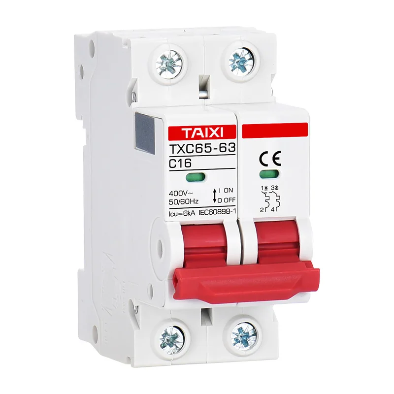 Миниатюрные автоматические выключатели с индикатором 6KA MCB C65N 63 1P 2 полюса 3P 4P 500 A